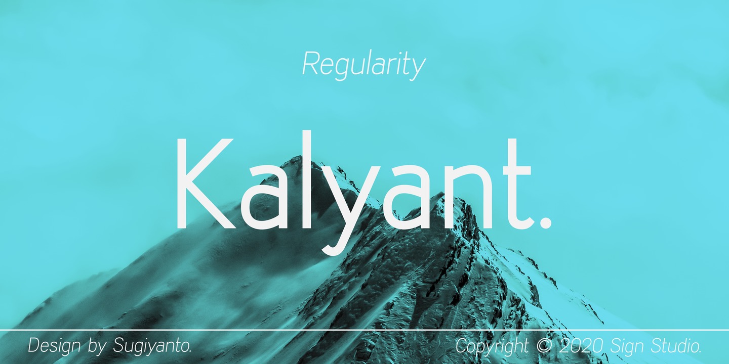 Kalyant Light Oblique Font preview
